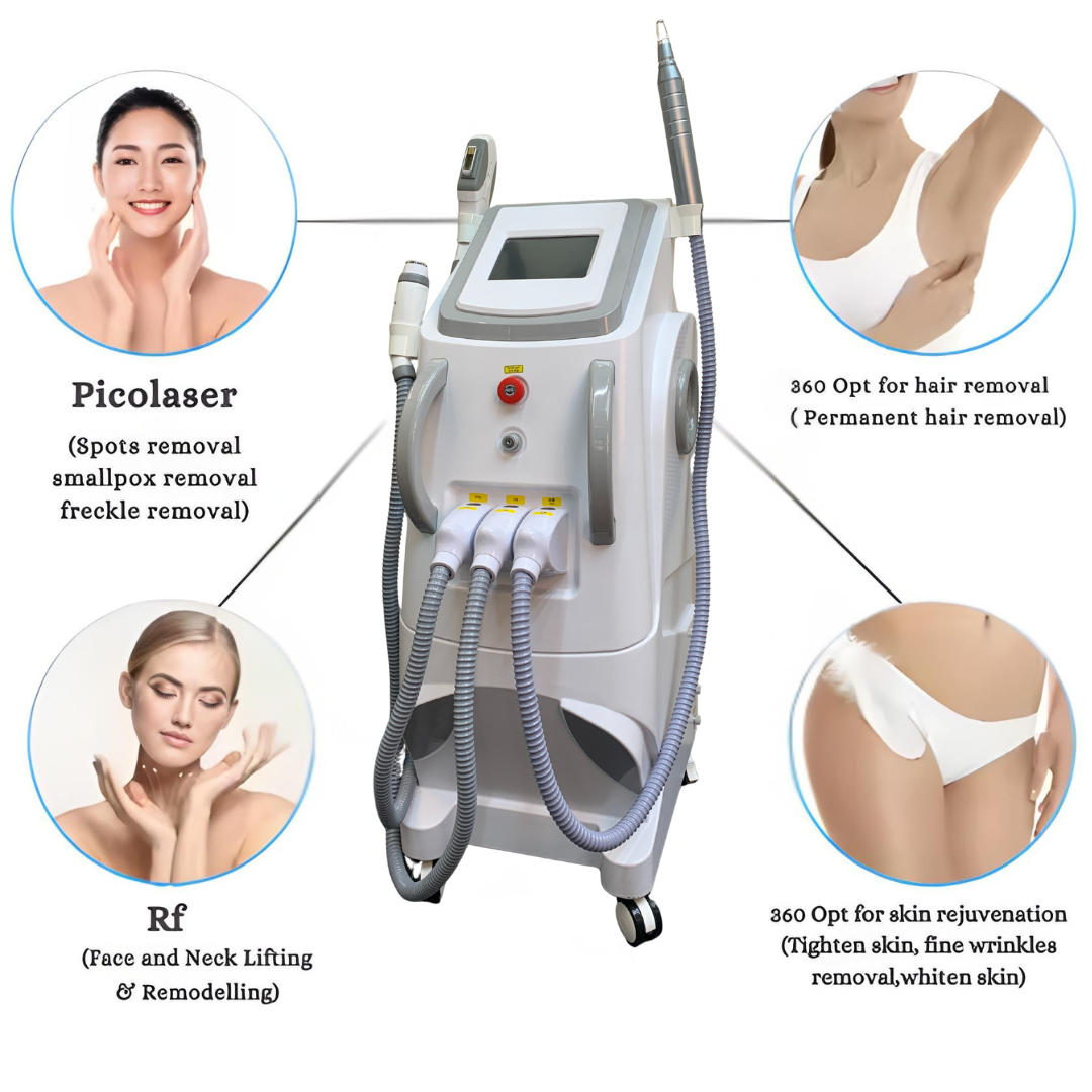 IPL 3 in 1 laser machine with pico RF and IPL handle/ OPT SHR machine/ hair removal machine