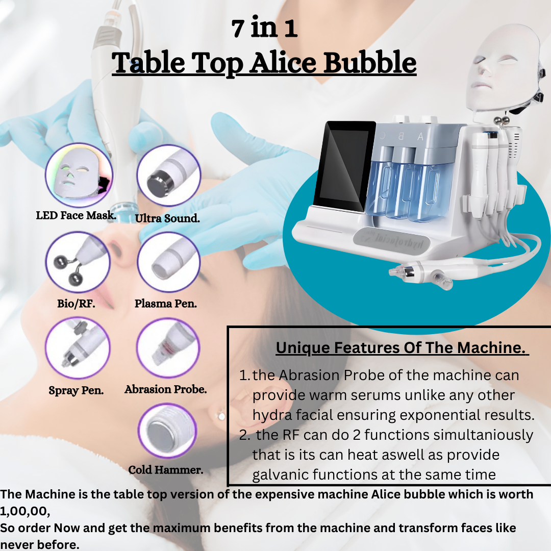 Advanced 7-in-1 HydraFacial Machine (Upgraded to 8-in-1 with Heat-Cool Abrasion + Dual BIO-RF Handle) – The Ultimate Facial & Skin Rejuvenation System